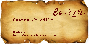 Cserna Ádám névjegykártya